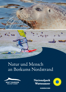 Titel Faltblatt Mensch und Natur an Borkums Nordstrand