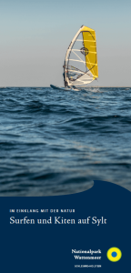 Titelblatt des Flyers "Kiten und Surfen auf Sylt - im Einklang mit der Natur"