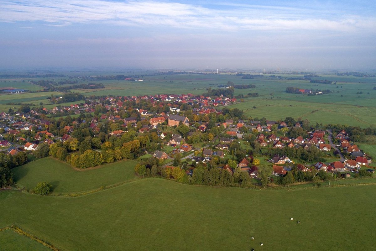 Luftbild Entwicklungszone Biosphärenreservat Niedersächsisches Wattenmeer